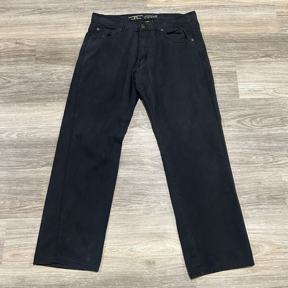 Men‎ JORDAN CRAIG Black Clean Jeans Y2K 36x32